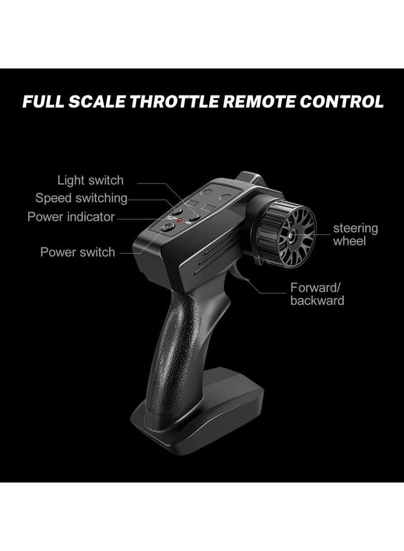 Taizz Ventures 1:16 RC Drift Car – 25KM/H 4WD High Speed Remote Control Car with LED Lights, 2 Rechargeable Batteries, Extra Tires – Drift Racing RC Car for Kids & Adults - Image 2