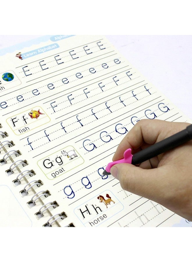 ECLET Magic Book for Kids, Sank Magic Practice Copybook, (4 Book+10 Refill+1 Pen+1 Grip) Number Tracing Book for Pre-Schoolers with Pen, Magic Calligraphy Copybook Set Writing Tool for Kids - Image 5