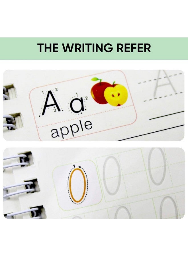 ECLET Magic Book for Kids, Sank Magic Practice Copybook, (4 Book+10 Refill+1 Pen+1 Grip) Number Tracing Book for Pre-Schoolers with Pen, Magic Calligraphy Copybook Set Writing Tool for Kids - Image 3