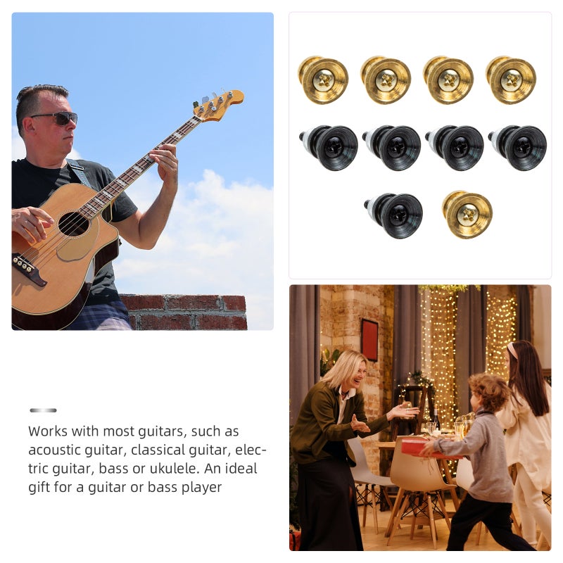🎸 أزرار تثبيت حزام متينة للآلات الصوتية والكهربائية تثبيت آمن - Image 2