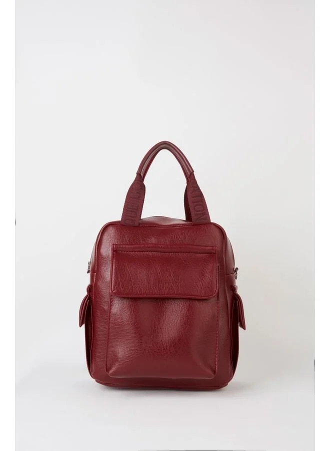 Vivaq Women's Swan Maroon Multi-Pocket Zippered & Flap Adjustable Strap Travel & Daily Backpack.