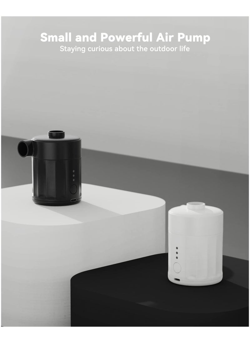 Arabest - Portable Air Pump for Inflatables, Electric Air Pump 4000mAH Battery Rechargeable Pump Ultra-Mini Inflator/Deflator Pump for Air Mattress Swimming Rings Bed Pool Toy Vacuum Storage Bags - Image 1