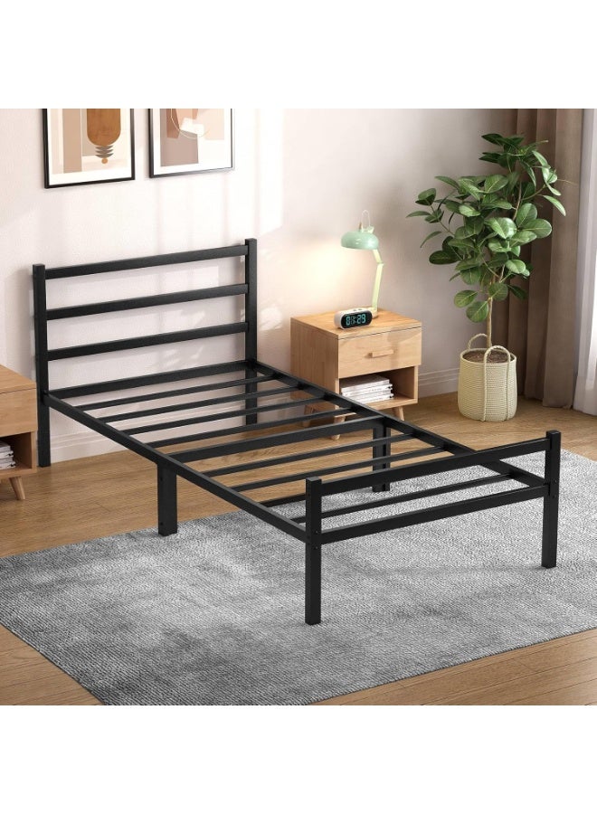 Chulovs 190*90cm Twin Metal Bed Frame with Underbed Storage – Heavy-Duty Steel Slat Support | No Box Spring Needed, Sturdy Mattress Foundation | Easy Assembly, Black for Bedroom & Gaming Room - Image 3