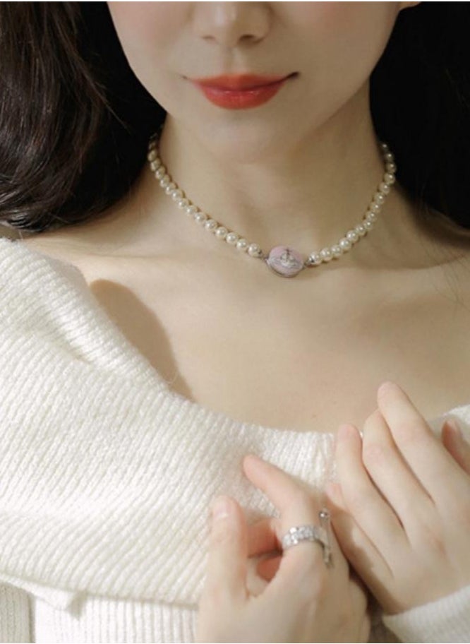 Vivienne Westwood Saturn Pearl Necklace  - Image 5