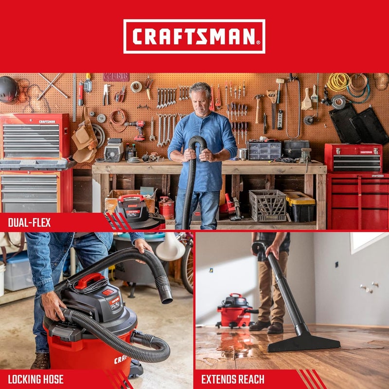 CRAFTSMAN CRAFTSMAN CMXZVBE38759 212 in x 20 ft POSILOCK Wet Dry Vac Hose Attachment Kit IndustrialGrade Shop Vacuum Replacement Hose Fits Most WetDry Vacuums with a 212 in Diameter - Image 4