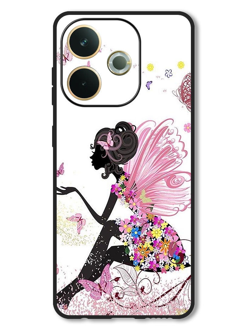 Theodor Case Compatible with Oppo A5 Pro Protection Shockproof Bumper Cover Butterfly Girl - Image 1