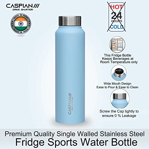 CASPIAN /// Astra Stainless Steel Water Bottle (Sky Blue & Light Pink, 1 Litre, Set of 2)| Leak Proof Thunder for Fridge Home Office Travel School Kids Boys Girls Adults Sports Gym Yoga - Image 5