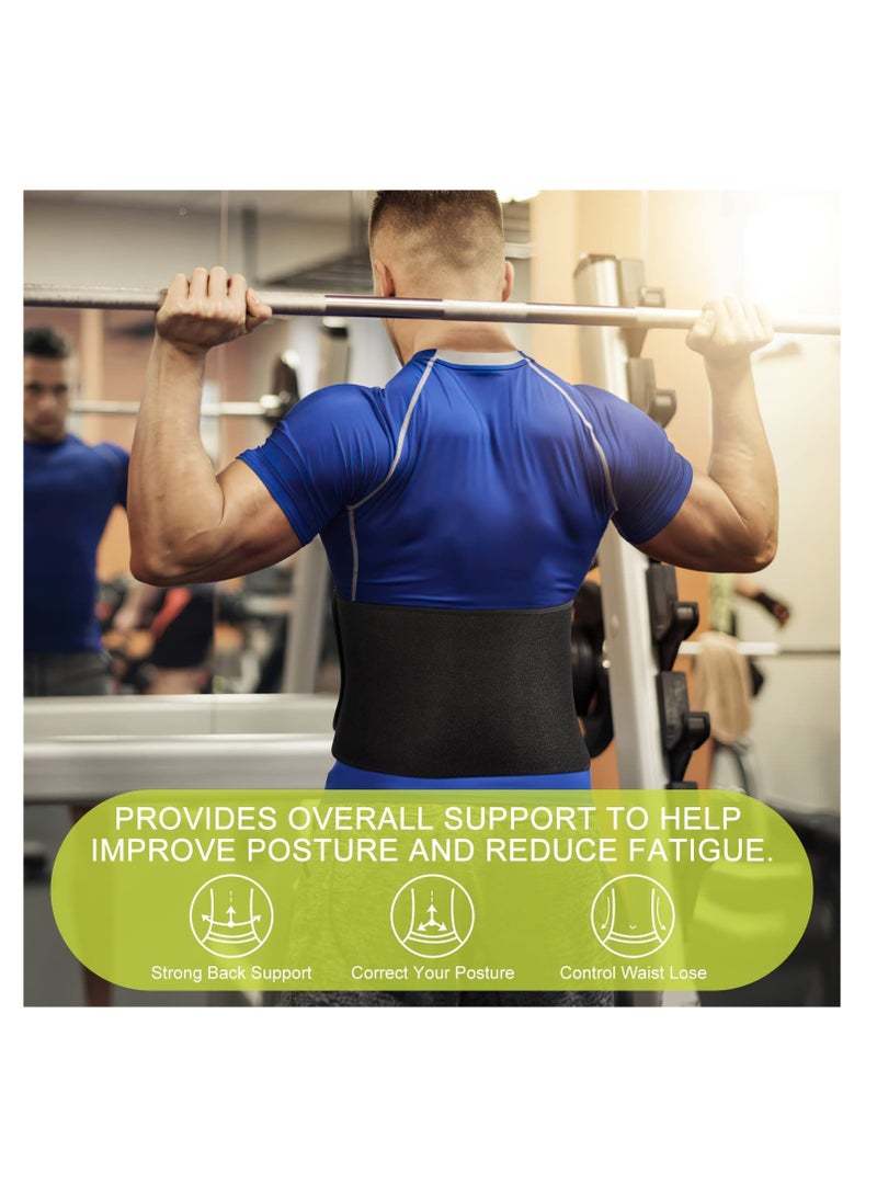 Waist Trainer Belt Back Brace, Waist Trainer Neoprene Sweat Belt, Back Support Belt Belly Fat Burner Fitness Trainer for Men Women Running and Workout Gym