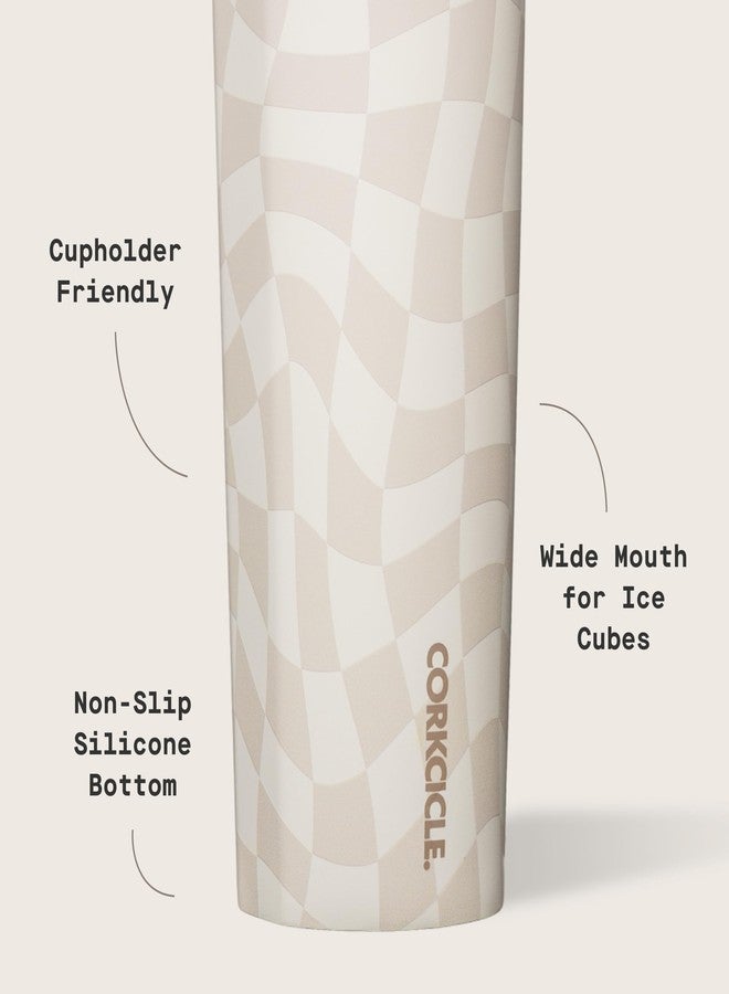 Corkcicle Classic Sport Canteen Insulated Water Bottle - Keeps Beverages Cold 25 Hours - Triple Insulated - Summer Drinkware Gift - Keeps Drinks Ice Cold - Leak-Proof Cap - 20 oz - Wavy Checkerboard - Image 4
