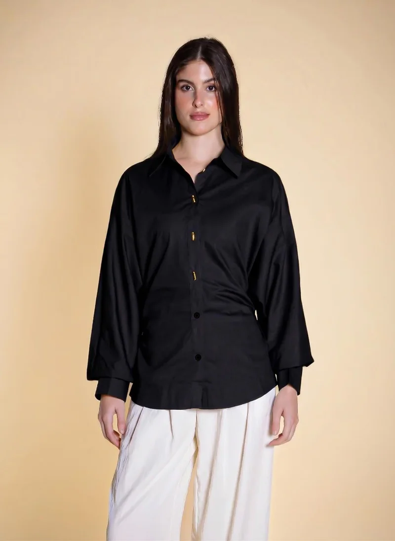 شايبس DETAILED SMOCKED SHIRT