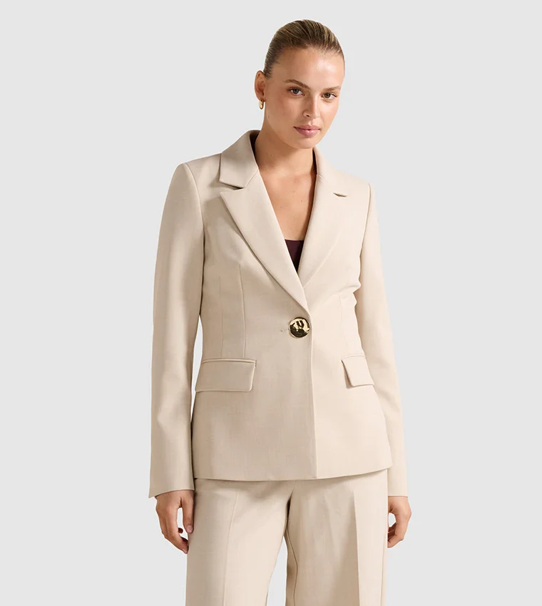 forever new Lulu Gold Button Blazer