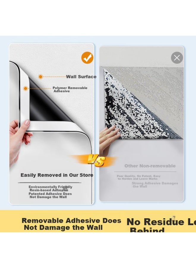 Qifu 90*120cm Whiteboard, Magnetic Wall Sticker For Home Use, Removable, Non-damaging To Walls, Self-adhesive Graffiti Wall, Magnetic Drawing Board, Children's Small Blackboard, Wall Painting, Teaching Tool, Erasable Soft Whiteboard - Image 2
