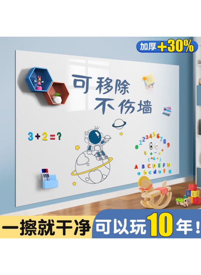 Qifu 90*120cm Whiteboard, Magnetic Wall Sticker For Home Use, Removable, Non-damaging To Walls, Self-adhesive Graffiti Wall, Magnetic Drawing Board, Children's Small Blackboard, Wall Painting, Teaching Tool, Erasable Soft Whiteboard - Image 1