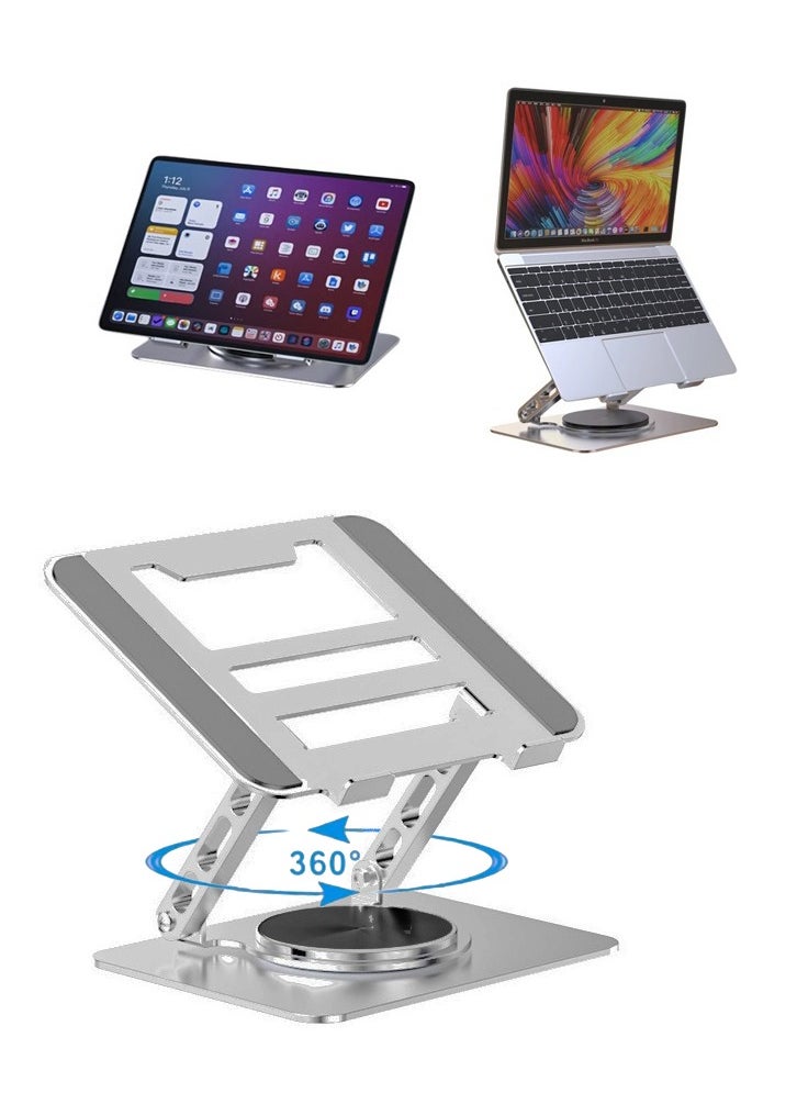 ARNOTEC Laptop Stand for Desk with 360° Rotating Base, Multi-Angle Adjustable Laptop Stands, Foldable Laptop Riser Compatible with 10 to 15.6 Inches PC Computer  - Image 1
