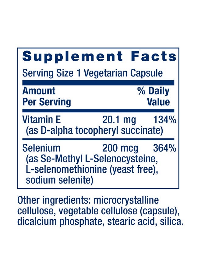 Life Extension Super Selenium Complex with Vitamin E - Cellular Health & Longevity Support - Gluten-Free, Non-GMO, Vegetarian -100 Capsules(Pack of 1) - Image 3