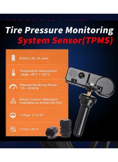LUCKIER 13586335 315MHZ GM tire pressure monitoring system (TPMS) sensor replacement (4-Pack) suitable for Buick GMC Chevrolet Cadillac Replace#13598771, 13598772, 13581558, 20923680 (with metal tire cover)  - Image 4