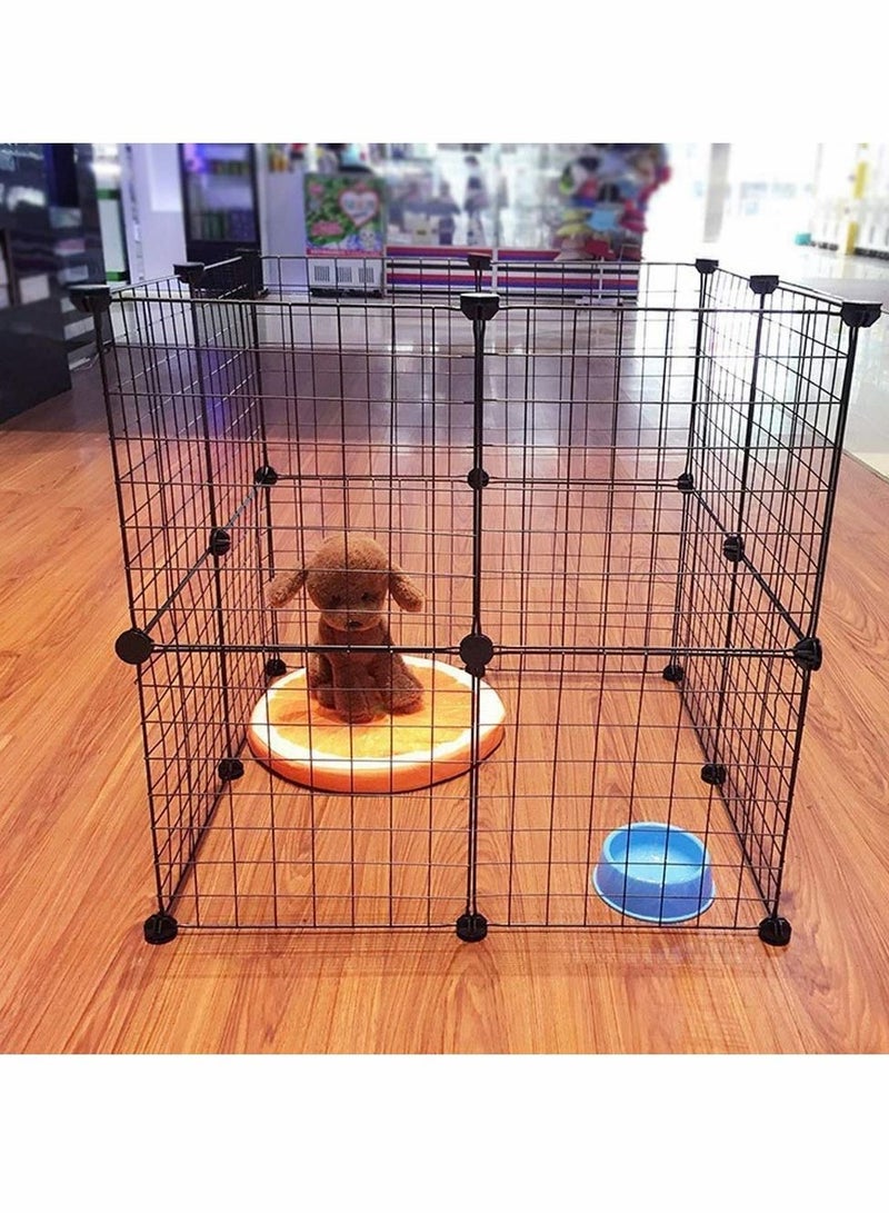 KASTWAVE 32pcs Wire Cube Plastic Connectors for Cube Storage Modular Closet Organizer and Metal Grid Shelving Unit Black Modular Storage Organizer Closet and Wire Shelving - Image 3