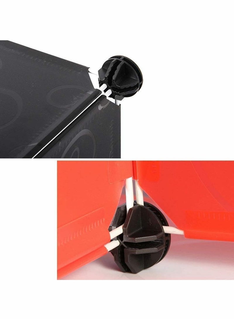 KASTWAVE 32pcs Wire Cube Plastic Connectors for Cube Storage Modular Closet Organizer and Metal Grid Shelving Unit Black Modular Storage Organizer Closet and Wire Shelving - Image 4