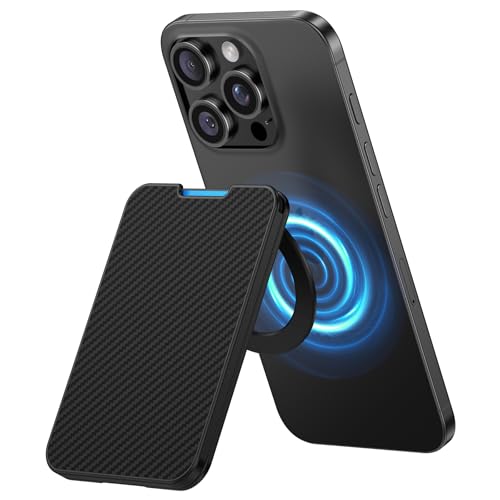 Benks محفظة BENKS لمغناطيس MagSafe مع حامل، محفظة ArmorGo المغناطيسية للرجال، حافظة بطاقات بسيطة تناسب 3 بطاقات لهواتف iPhone 16/15/14/13/12، حماية RFID، مصنوعة من الكيفلار (أسود/600D) - Image 1