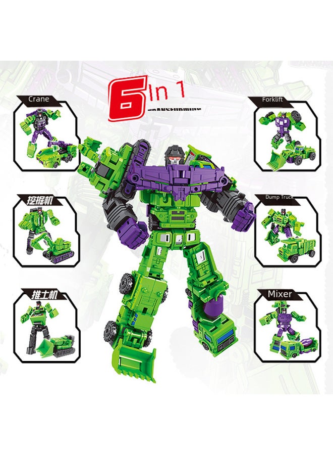 Deformation Toy Car Children's Educational Model Boy's Birthday Gift Robot Hand-made Baby Star 5001-Color:Green BHX Small Force God - Image 3