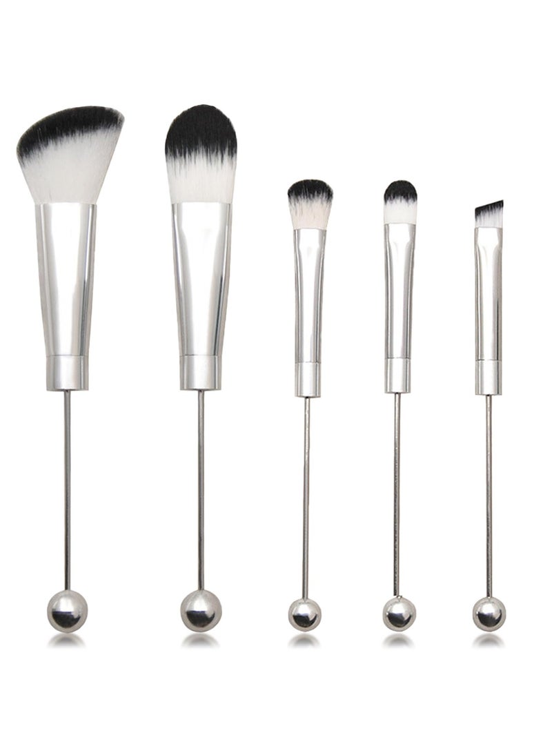Create Your Own Unique Beaded Makeup Brushes Kit, 5 Piece Eyeshadow Brush Set for DIY Beauty Lovers - Image 1