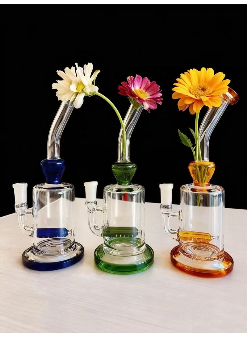 شيانغ مي مصباح زيت زجاجي ممتاز مقاوم للحرارة، زجاجة مزهرية زجاجية مصنوعة من مادة البورسليكات عالية الجودة للاستخدام طويل الأمد، مزهرية زجاجية شفافة (لون عشوائي) - Image 2