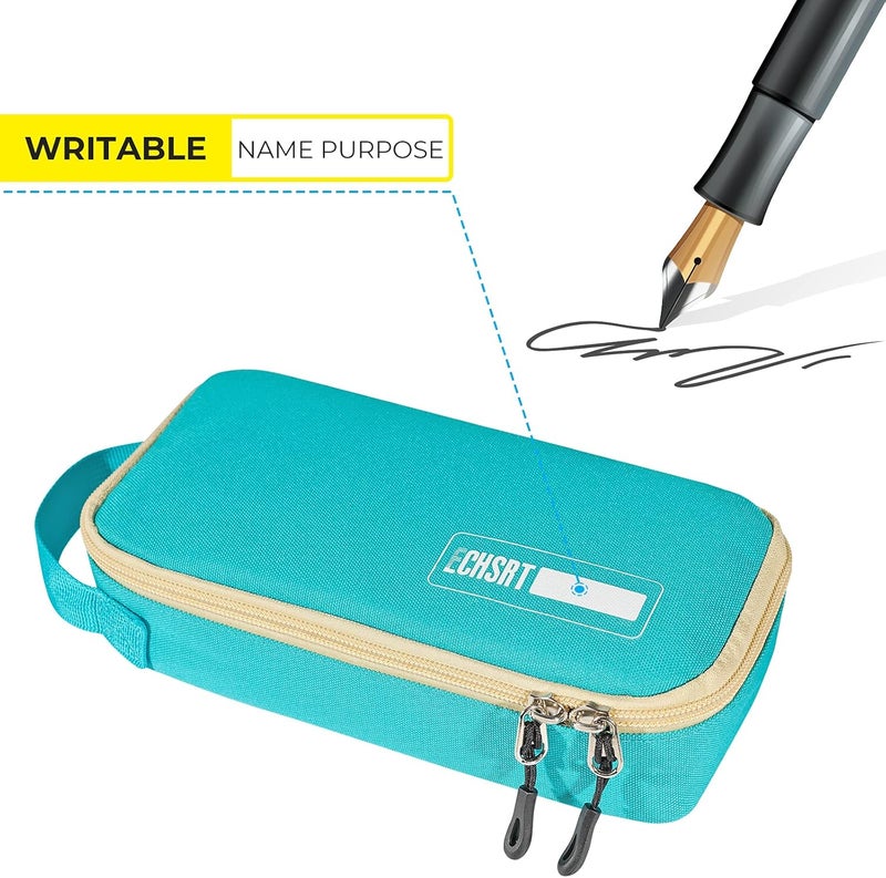 ECHSRT Large Pencil Case, Aesthetic Pen Pouch with Big Capacity, Minimalist Portable Stationery Bag with Handle for Office Organizer Aesthetic Pencil Cases - Image 2