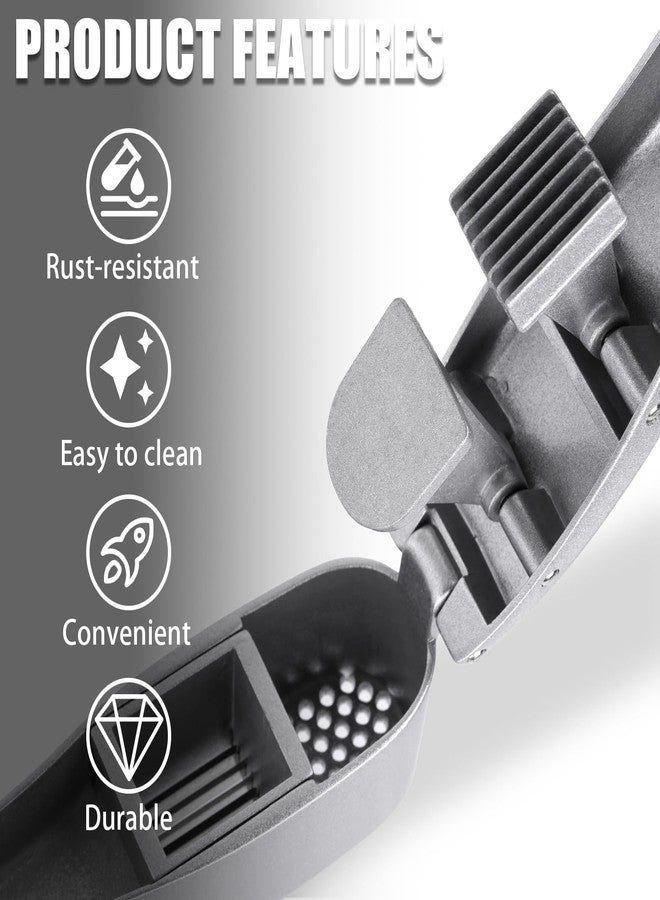 ZTTM Garlic Press and Peeler Set - Silicone Garlic Peeler Tube Roller and Aluminium Garlic Press with Built-In Cleaning Tool Garlic Crusher, Mincer & Peeler for Unpeeled Garlic Cloves - Image 5