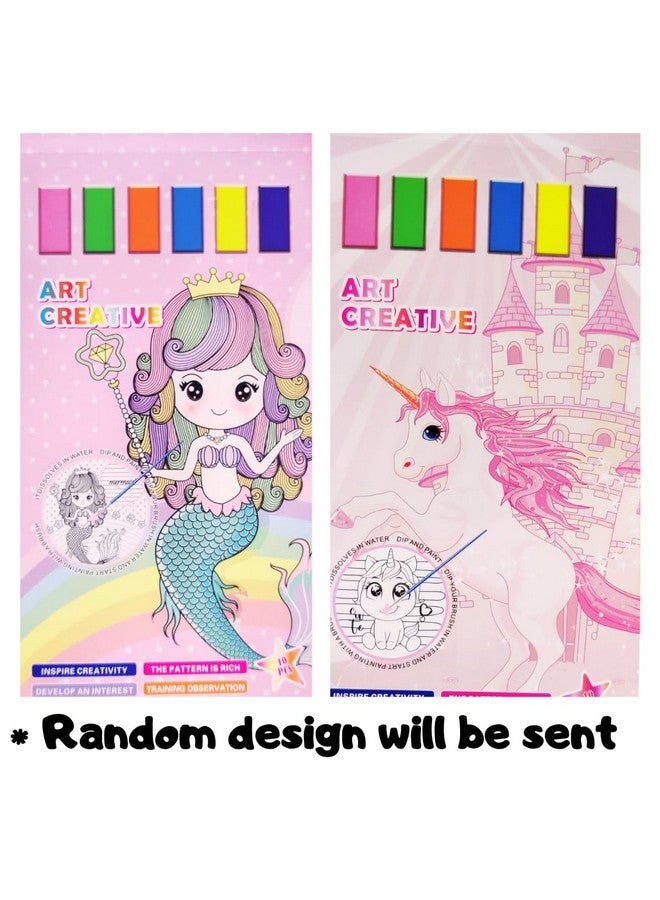 PLUSPOINT Paint with Water Book Coloring Activity for Kids,10 Sheets Cute Cartoon Character Watercolor Books 2pack Pocket Painting Book for Toddlers Kids Art Craft Gift Ages 3+ - Image 2