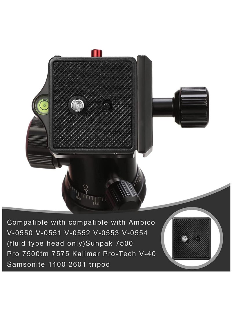 KASTWAVE 41 mm QR Release Plate Camera Tripod Ball Head Quick Release Plate Replacement Compatible with Ambico V-0552 V-0554, Sunpak 7500 Pro 7500tm 7575, Kalimar Pro-tech V-40(2 Pieces)  - Image 5