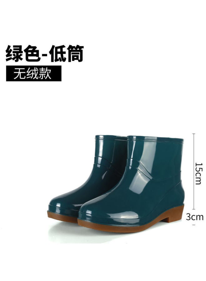 High-top Rain Boots Women's Korean-style Non-slip Rubber Shoes Water Boots Urban Water Shoes Fashionable Overshoes Mid-short Rain Boots Rubber Shoes