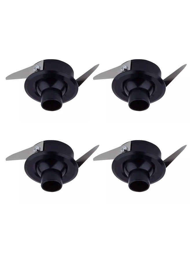 4Pack 3W Black Mini LED Spotlights Indoor Recessed Showcase Display Under-Cabinet LED Lights Fixture with AC 220V Power Supply LED Driver - Image 1
