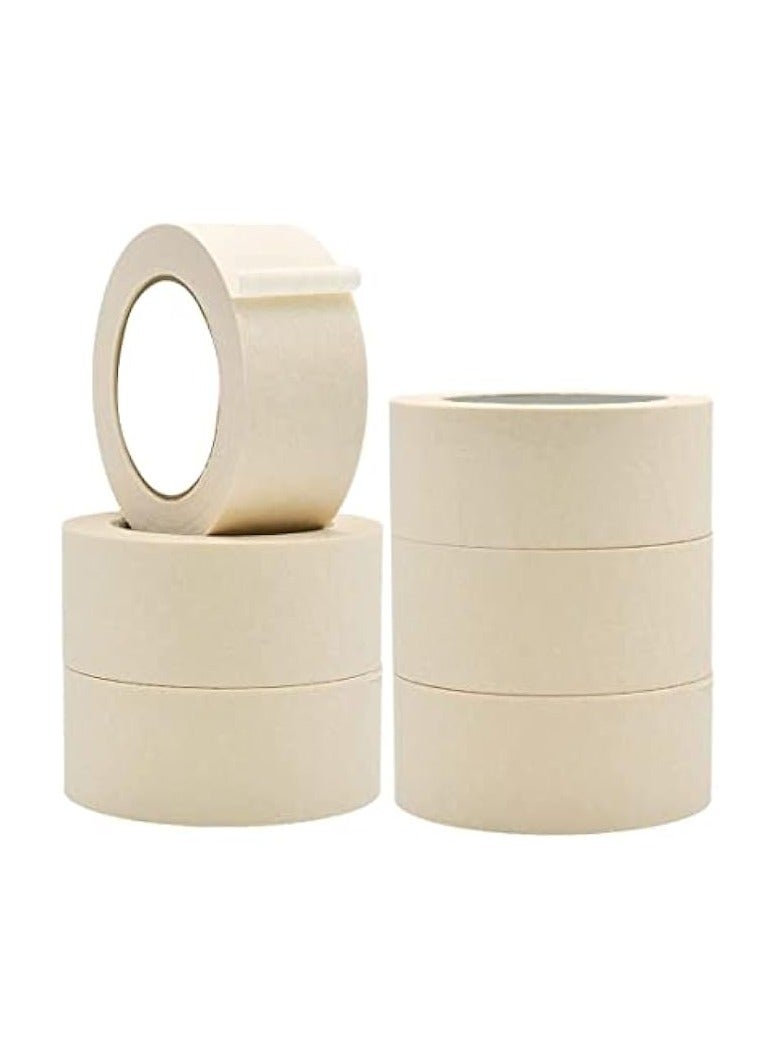 erorex Masking Tape 2" x 20 Yards | Strong Adhesive Tape for Painting, Decorating, DIY Home, Office, School Stationery, Arts, DIY Crafts etc [6 Roll]  - Image 1