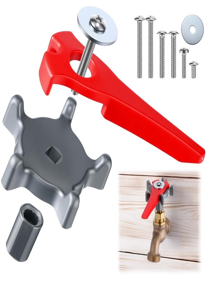 Dreyoo مقبض صنبور خارجي من Dreyoo مع مفتاح ربط إضافي لزيادة الرفع، مثالي لكبار السن ومرضى التهاب المفاصل، يناسب المثقاب الدائري ذي 8 و12 نقطة، 0.26 بوصة، 0.28 بوصة، 0.31 بوصة، و0.38 بوصة، مع محول - Image 1