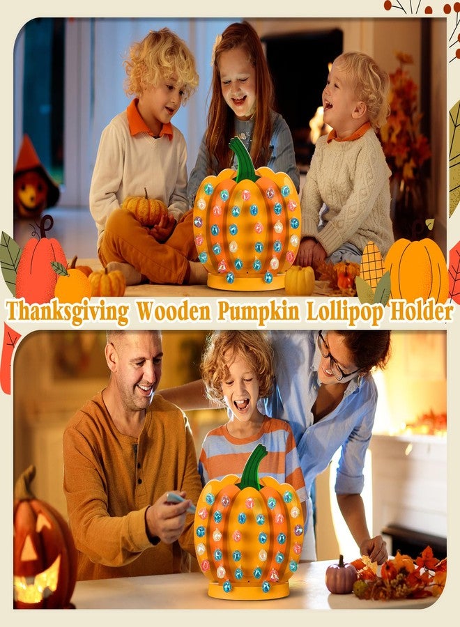 Soulchen Pumpkin Lollipop Holder Wooden 32 Holes Cake Pop Stand Holder Pumpkin Lollipop Stand for Wedding Baby Showers Birthday Party - Image 5