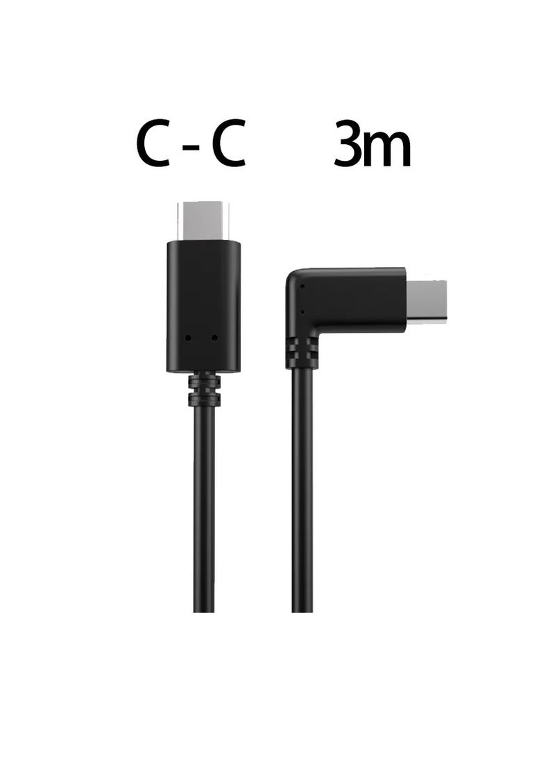 AROAQ VR Link Cable For Meta Quest 3, VR High Speed Stable Data Transmission Cable, Portable Easy To Use Signal Extension Cable, Strong And Flexible Connection Cable For Quest 3, (3m C To C, Pack Of 2pcs) - Image 1