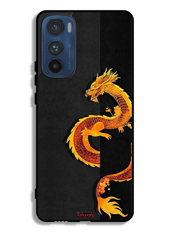 Tolwak Motorola Edge 30 Protective Case Cover Dragon Art - Image 1