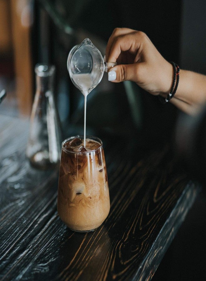 Beautyflier 3 Ounce Espresso Shot Glass Triple Pitcher Barista Double Spouts, Espresso Wine Glass Parts Clear Glass(Wide) - Image 5