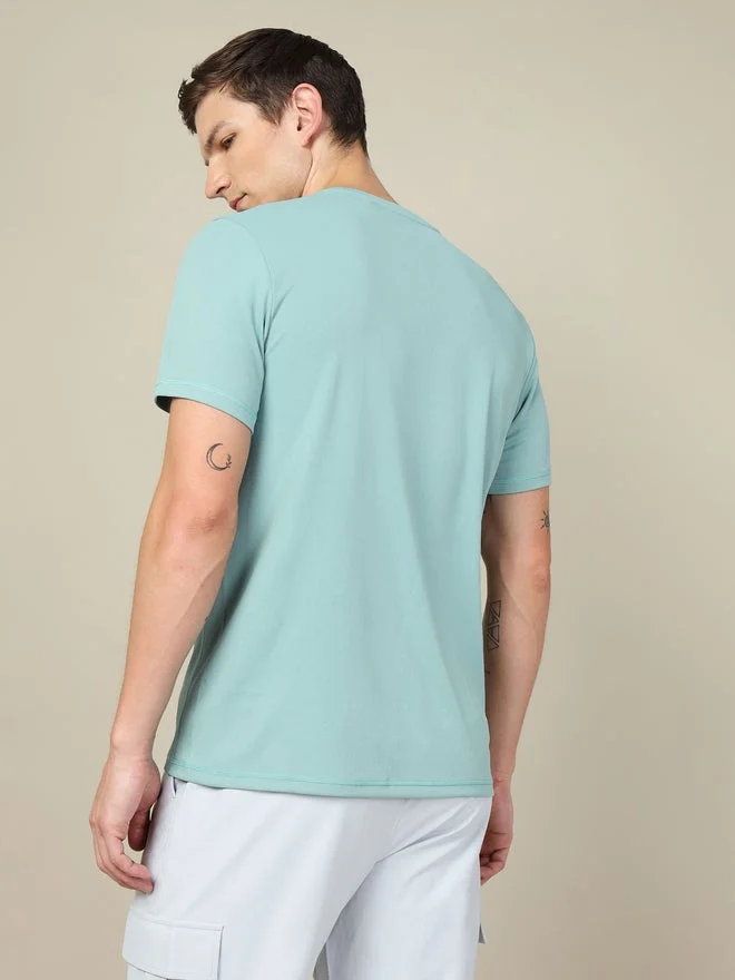 Technosport  Technosport Men Solid Round Neck Slim Fit T-Shirt with Technocool+ for Men | Best Price UAE