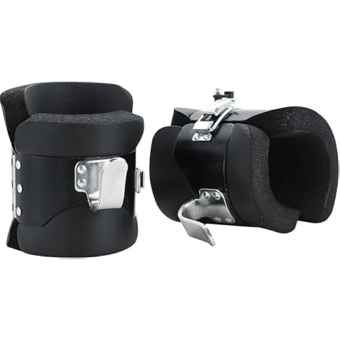 rayihni Anti Gravity Boots, Black Inversion Boots For Men And Women With 2 Gravity Hooks, Exercise Recovery Compression Relief Fitness Equipment For Home Gym Workout Training - Image 1