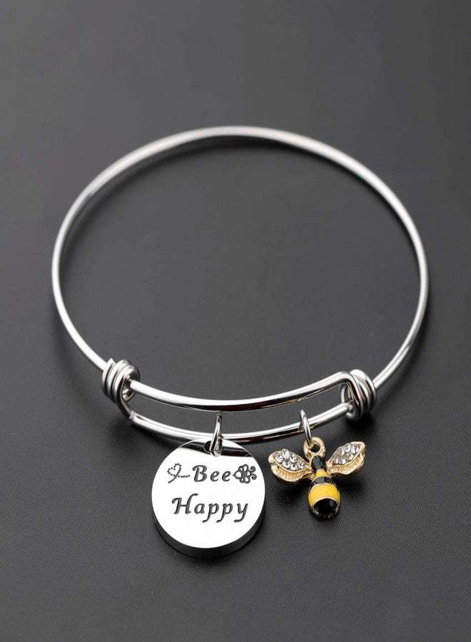 WUSUANED Honey Bee Bracelet Bee Charm Bracelet Good Luck Bee Gift Insect Bee Jewelry Inspirational Gift For Bee lover - Image 2
