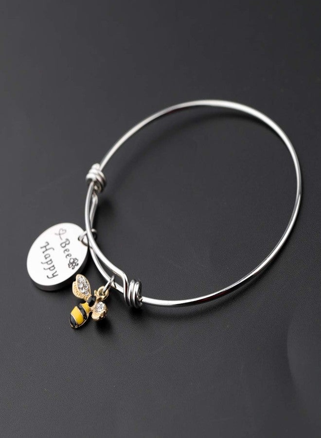 WUSUANED Honey Bee Bracelet Bee Charm Bracelet Good Luck Bee Gift Insect Bee Jewelry Inspirational Gift For Bee lover - Image 3