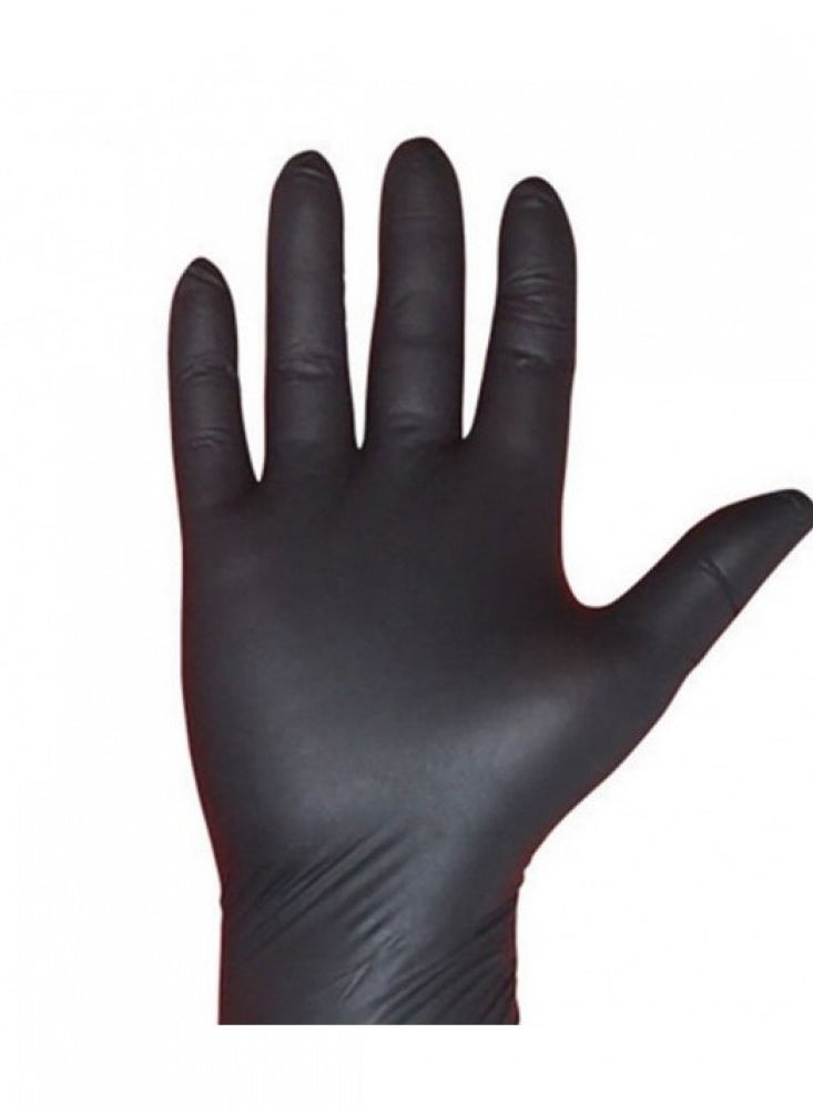 SKP Plastic Vinyl Gloves Black Large Size (70 pcs)  - Image 1