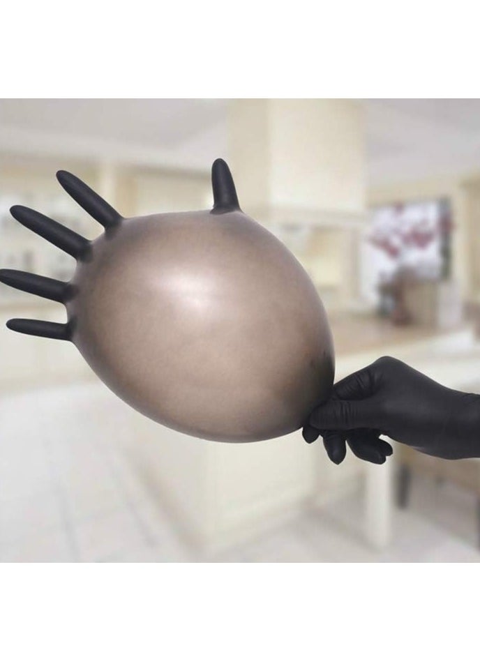 SKP Plastic Vinyl Gloves Black Large Size (70 pcs)  - Image 2