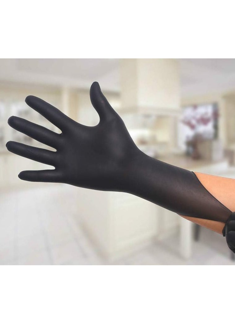 SKP Plastic Vinyl Gloves Black Large Size (70 pcs)  - Image 4