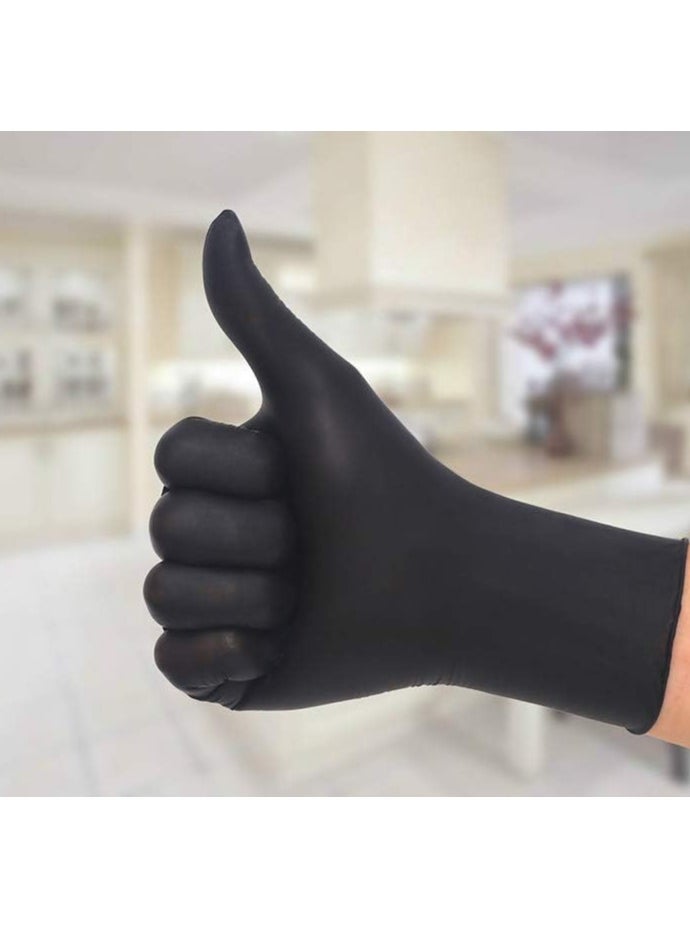 SKP Plastic Vinyl Gloves Black Large Size (70 pcs)  - Image 5