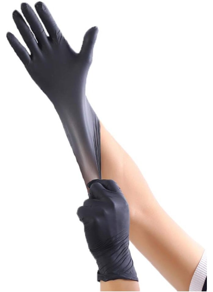 SKP Plastic Vinyl Gloves Black Large Size (70 pcs)  - Image 3