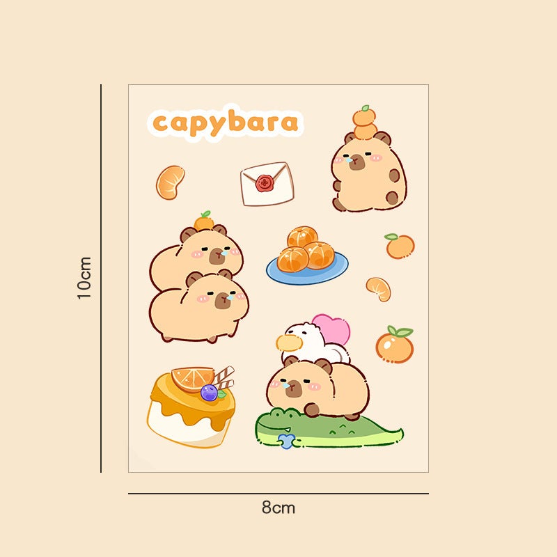 Capybara Stickers: 50-Pack Waterproof Durable Finish - Whimsical Adorable Cartoon Designs Creative Stickers for Journals Notebooks Phone Cases Cups DIY Projects - Image 2