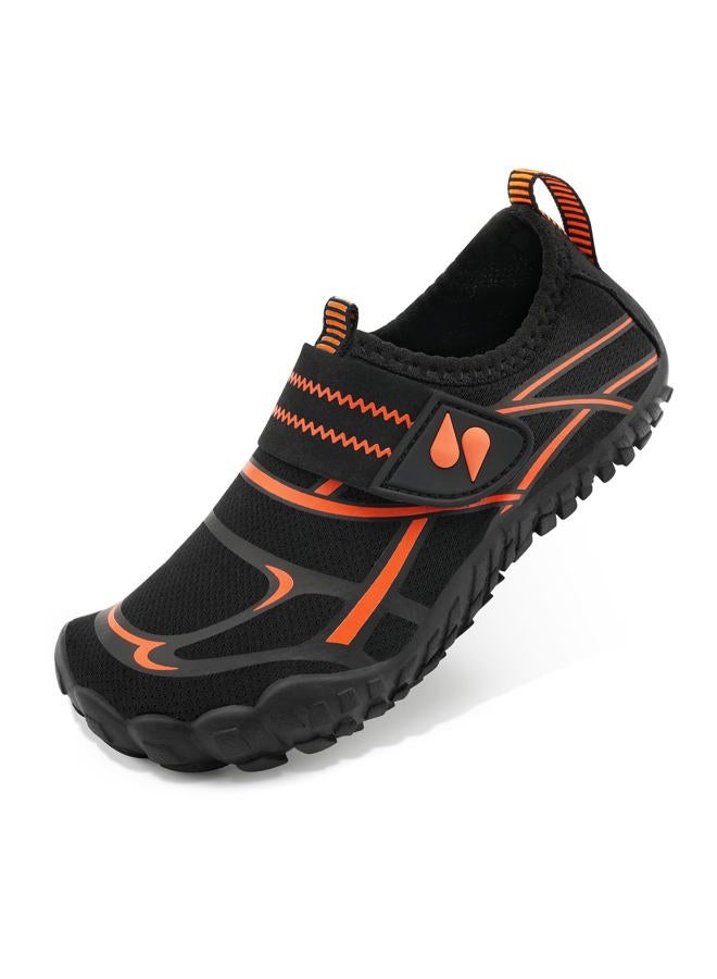 Stelle Water Shoes for Boys Girls Kids Quick Dry Aqua Socks Barefoot Swim Beach Lightweight Non Slip Shoes（Black，13ML） - Image 1
