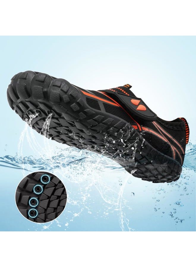 Stelle Water Shoes for Boys Girls Kids Quick Dry Aqua Socks Barefoot Swim Beach Lightweight Non Slip Shoes（Black，13ML） - Image 5